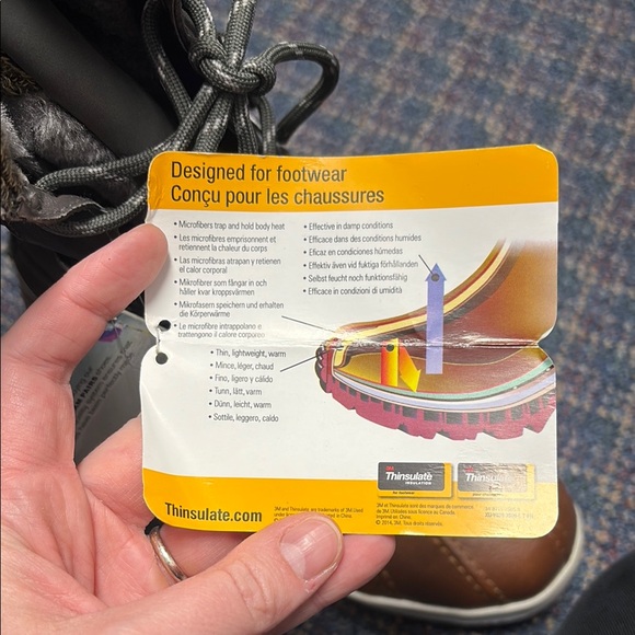 NWT 3M Thinsulate Brown and Gray Winter Boots size 12 - Picture 14 of 16